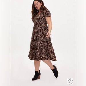 Midi Challis Button Front Dress